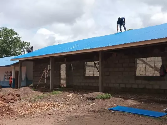 The roof has now been installed on the new building.